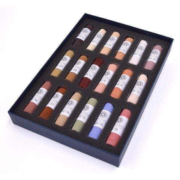 UNISON SOFT PASTEL SET Unison - Soft Pastel Set - 18 Pieces - Portrait 18 - item# PORTRAIT18