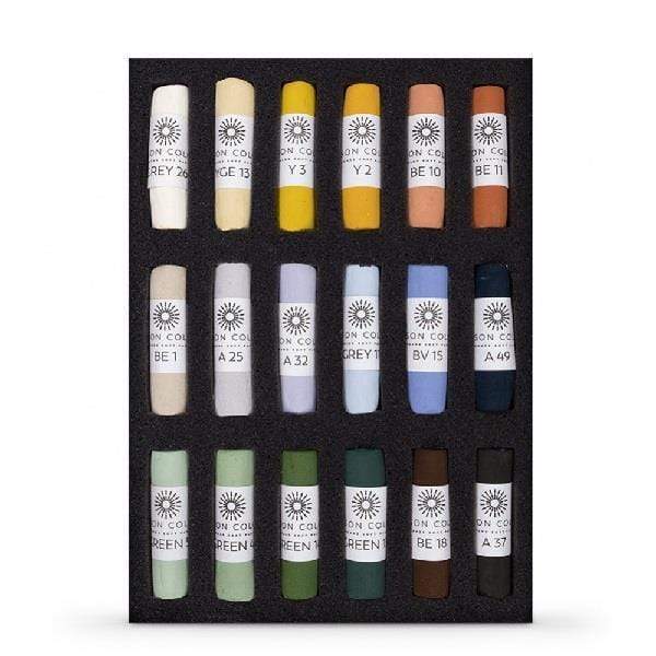 UNISON SOFT PASTEL SET Unison - Soft Pastels Set - 18 Pieces - Landscape 18 - item# LANDSCAPE18