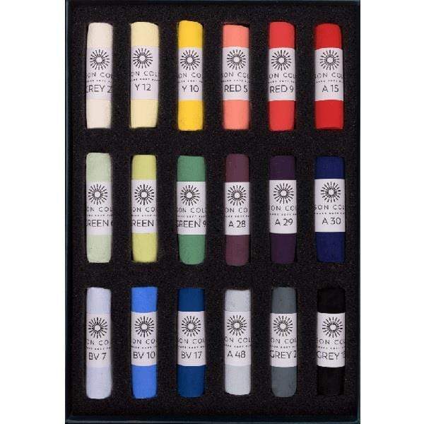 UNISON SOFT PASTEL SET Unison - Soft Pastels Set - 18 Pieces - Starter 18 - Full Sticks - item# STARTER18