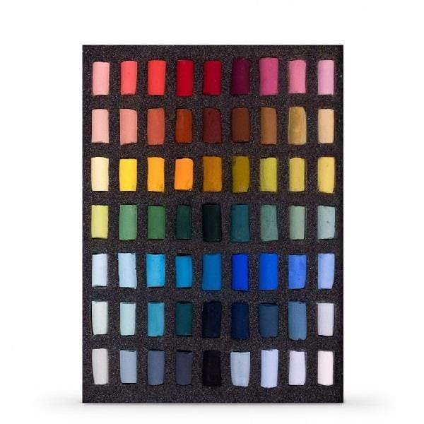 UNISON SOFT PASTEL SET Unison - Soft Pastels Set - 63 Pieces - Starter Half Stick 63 - item# STARTER63HALF