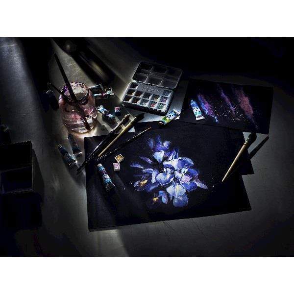 VAN GOGH BLACK WC PAPER Van Gogh - Black Water Colour Paper - 25 Sheets- 4.1"x5.8"