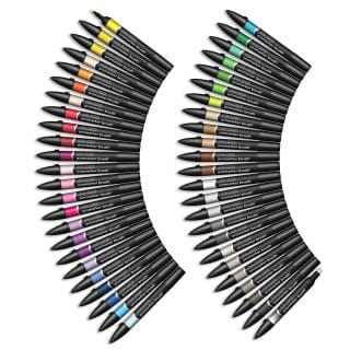 Winsor & Newton MARKER SET Winsor & Newton - Promarker Brush - Set of 48 Colours - Item #0290080