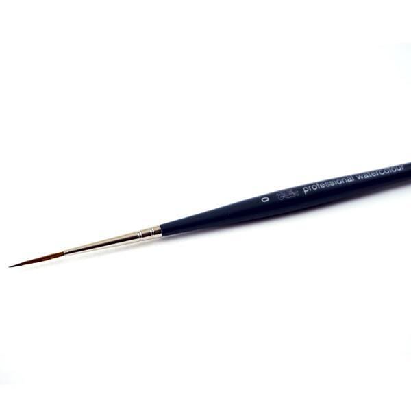 WINSOR NEWTON PROF W/C BRUSH Winsor & Newton - Professional Watercolor Synthetic Sable brush - Rigger - Size 0 - item# 5011300
