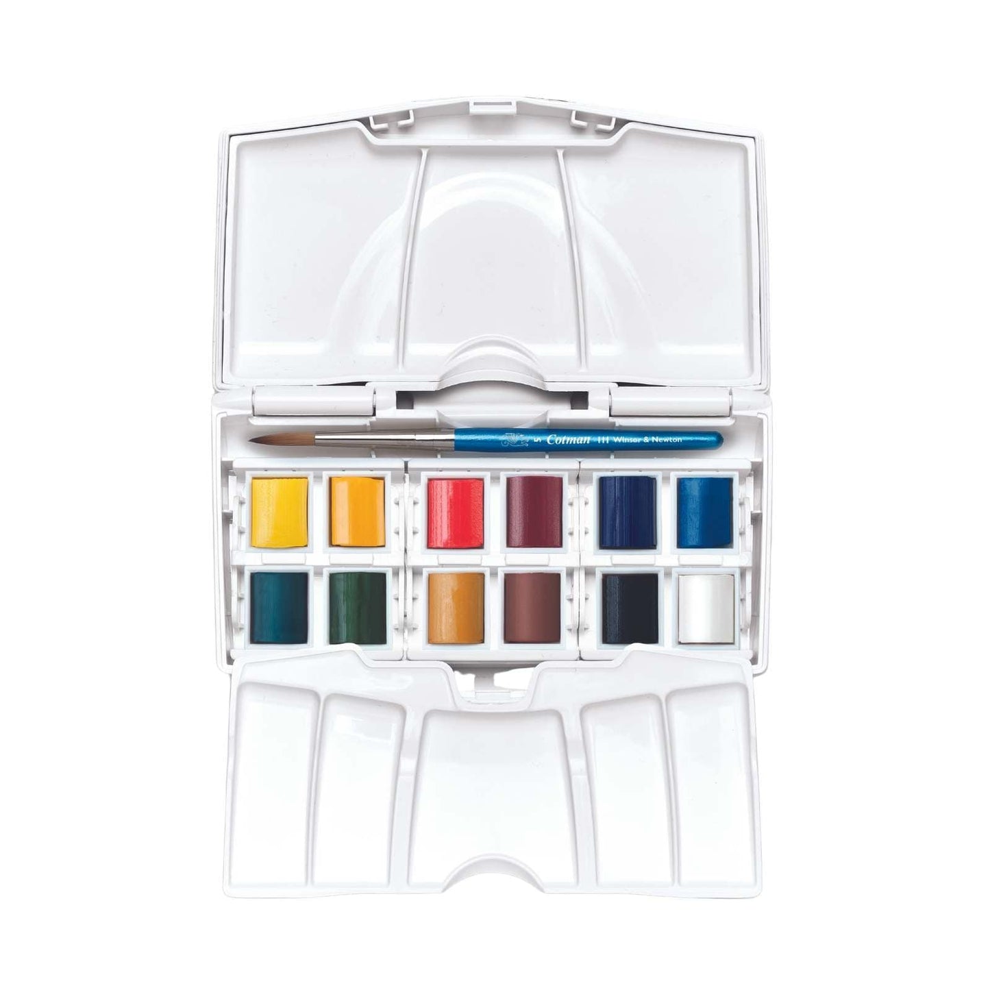 Winsor & Newton Watercolour Half-Pan Set Winsor & Newton - Cotman - Watercolour Half Pans - Pocket Plus Set - 12 Colours - Item #0390373