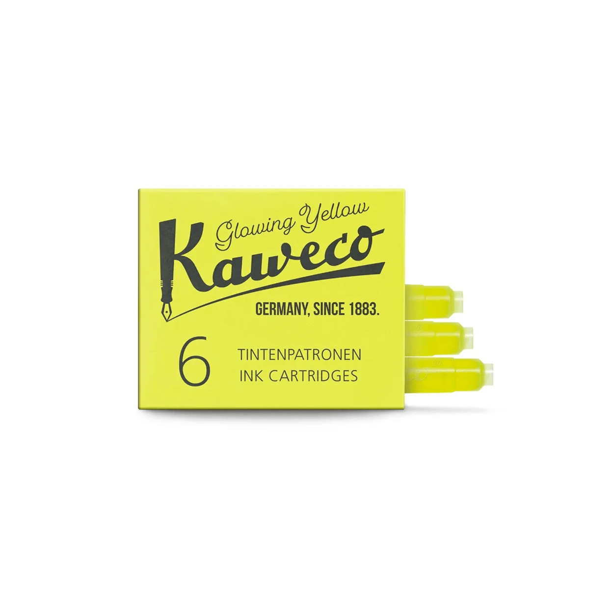 Kaweco Fountain Pen Ink Glowing Yellow Kaweco - Ink Cartridges - 6 Packs