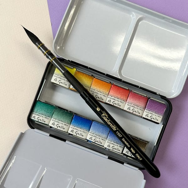 A. Gallo Watercolour Set A. Gallo - Handmade Watercolour Set - Signature 2 Palette - 12 Half Pans