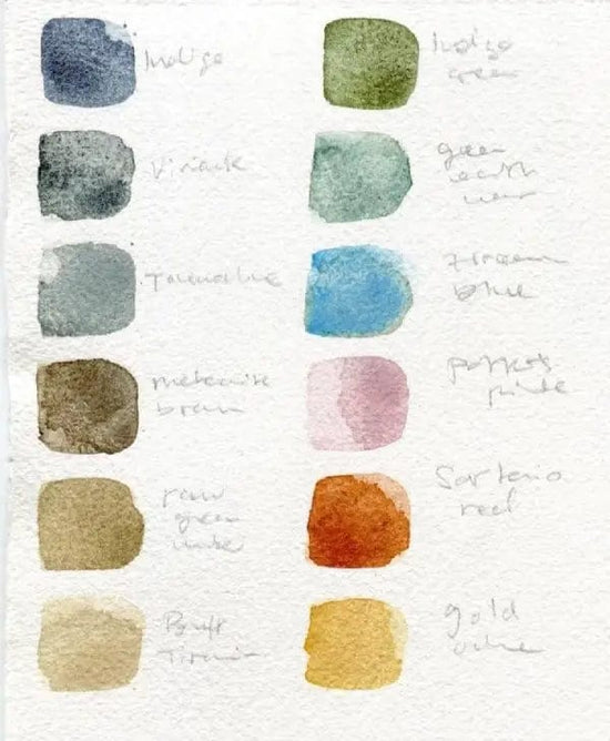 A. Gallo Watercolour Set A. Gallo - Handmade Watercolours - Elements Palette - Set of 12 Half Pans