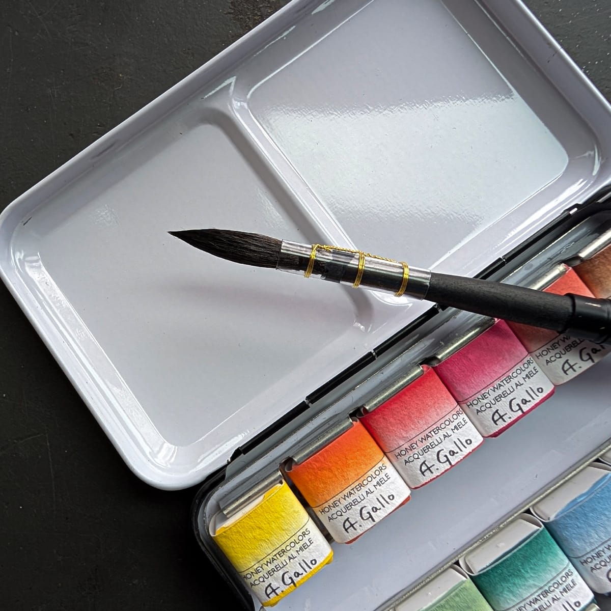 A. Gallo Watercolour Set A. Gallo - Handmade Watercolours - Mid-Century Palette - Set of 12 Half Pans