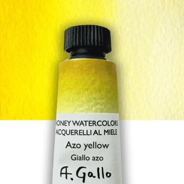 A. Gallo Watercolour Tube Azo Yellow A. Gallo - Handmade Watercolours - Individual 10mL Tubes - Series 3