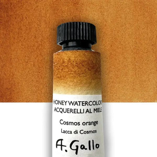 A. Gallo Watercolour Tube Cosmos Orange A. Gallo - Handmade Watercolours - Individual 10mL Tubes - Series 4