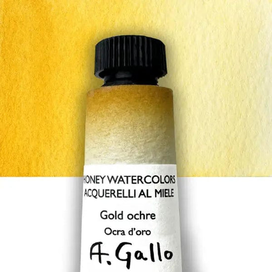 A. Gallo Watercolour Tube Gold Ochre A. Gallo - Handmade Watercolours - Individual 10mL Tubes - Series 1