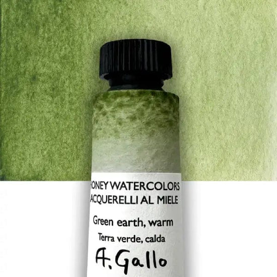 A. Gallo Watercolour Tube Green Earth (Warm) A. Gallo - Handmade Watercolours - Individual 10mL Tubes - Series 1