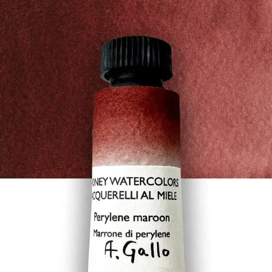 A. Gallo Watercolour Tube Perylene Maroon A. Gallo - Handmade Watercolours - Individual 10mL Tubes - Series 3