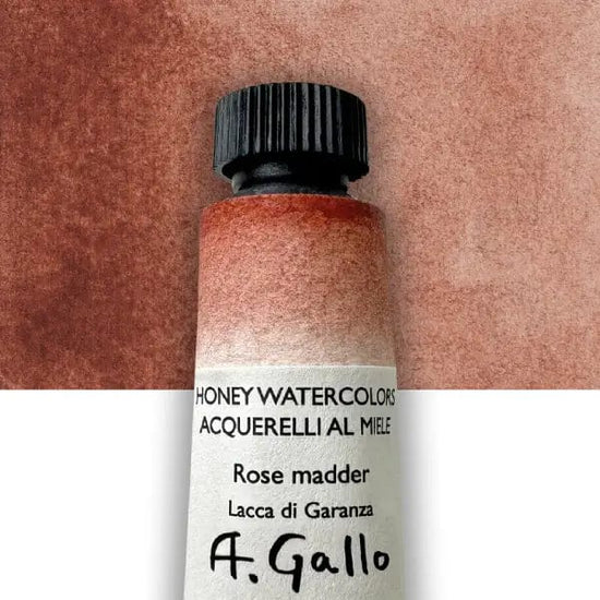 A. Gallo Watercolour Tube Rose Madder A. Gallo - Handmade Watercolours - Individual 10mL Tubes - Series 4