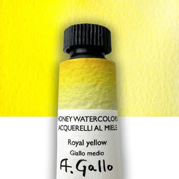 A. Gallo Watercolour Tube Royal Yellow A. Gallo - Handmade Watercolours - Individual 10mL Tubes - Series 2