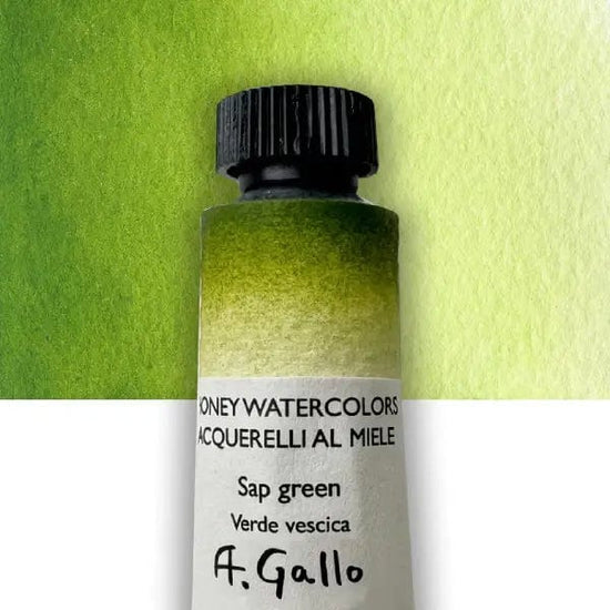 A. Gallo Watercolour Tube Sap Green A. Gallo - Handmade Watercolours - Individual 10mL Tubes - Series 3