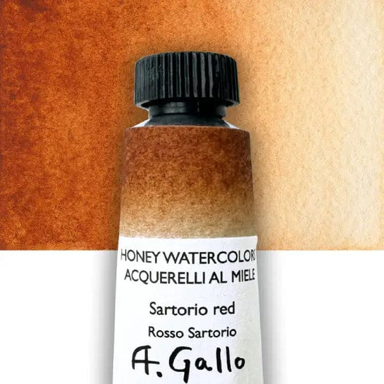 A. Gallo Watercolour Tube Sartorio Red A. Gallo - Handmade Watercolours - Individual 10mL Tubes - Series 1