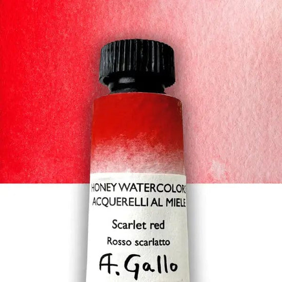 A. Gallo Watercolour Tube Scarlet Red A. Gallo - Handmade Watercolours - Individual 10mL Tubes - Series 2