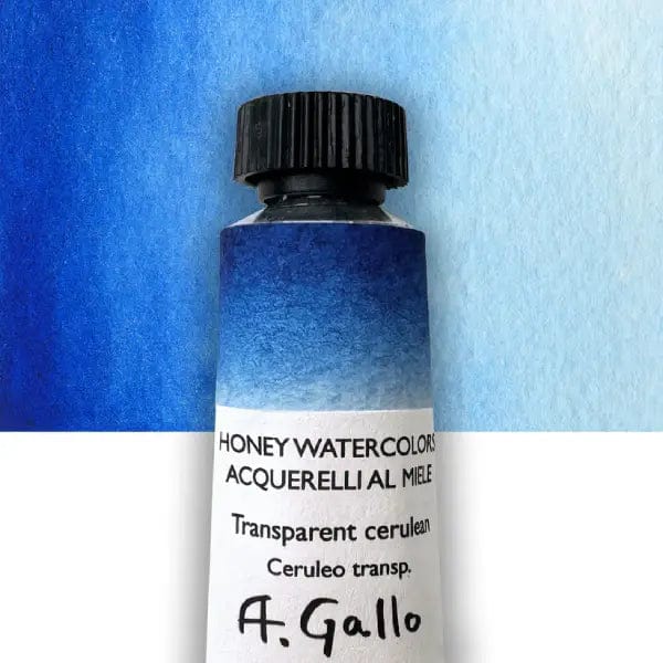 A. Gallo Watercolour Tube Transparent Cerulean A. Gallo - Handmade Watercolours - Individual 10mL Tubes - Series 2