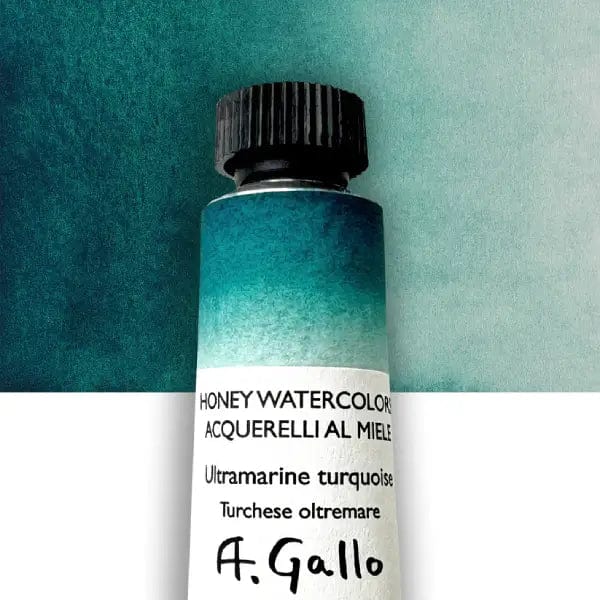 A. Gallo Watercolour Tube Ultramarine Turquoise A. Gallo - Handmade Watercolours - Individual 10mL Tubes - Series 2