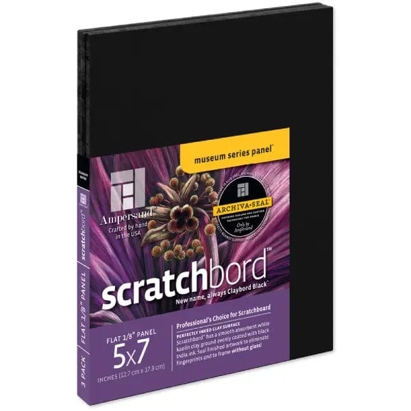 Ampersand Scratch Board Ampersand - Scratchbord - 1/8" Flat Panel - 5x7" - 3 Pack