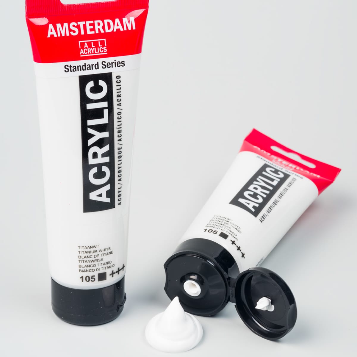 Amsterdam Acrylic Paint Amsterdam - Acrylic Colours - Standard Series - Titanium White Duopack - 2x250mL Tubes
