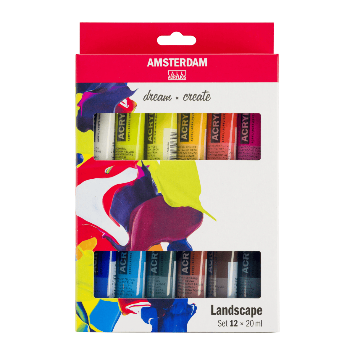 Amsterdam Acrylic Paint Set Amsterdam - Acrylic Colours - Landscape - Set of 12 x 20mL Tubes