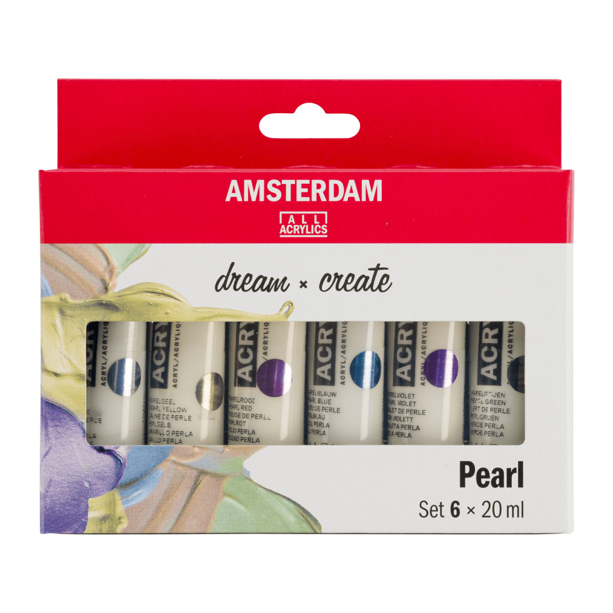 Amsterdam Acrylic Paint Set Amsterdam - Acrylic Colours - Standard Series - Pearlescent - Set of 6 x 20mL Tubes