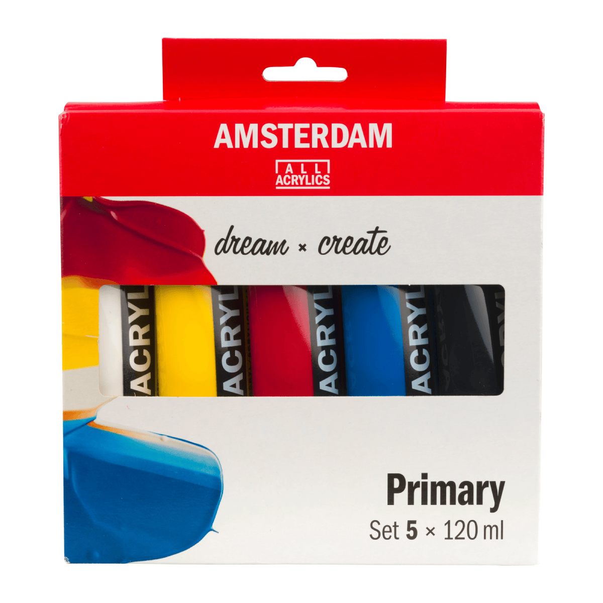 Amsterdam Acrylic Paint Set Amsterdam - Acrylic Colours - Standard Series - Primary - Set of 5 x 120mL Tubes