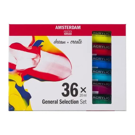 Amsterdam Acrylic Paint Set Amsterdam - Acrylic Paint Set - 36 Colours - General Selection - Item #17820437