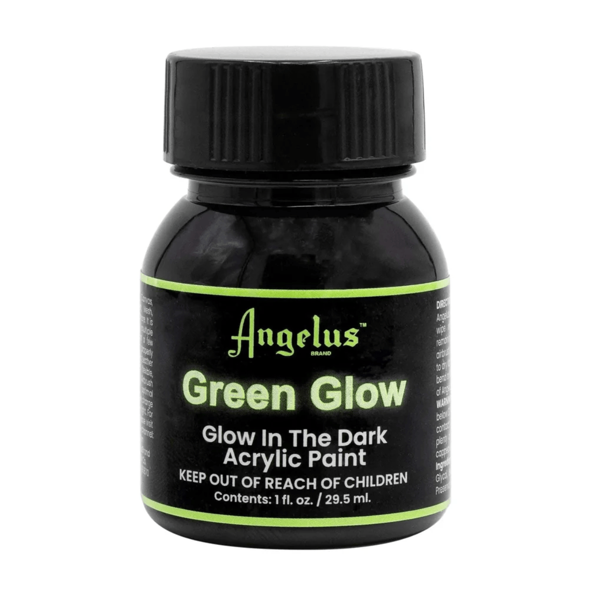 Angelus Acrylic Leather Paint Angelus - Acrylic Glow In The Dark Paint - 1oz Bottle - Green Glow
