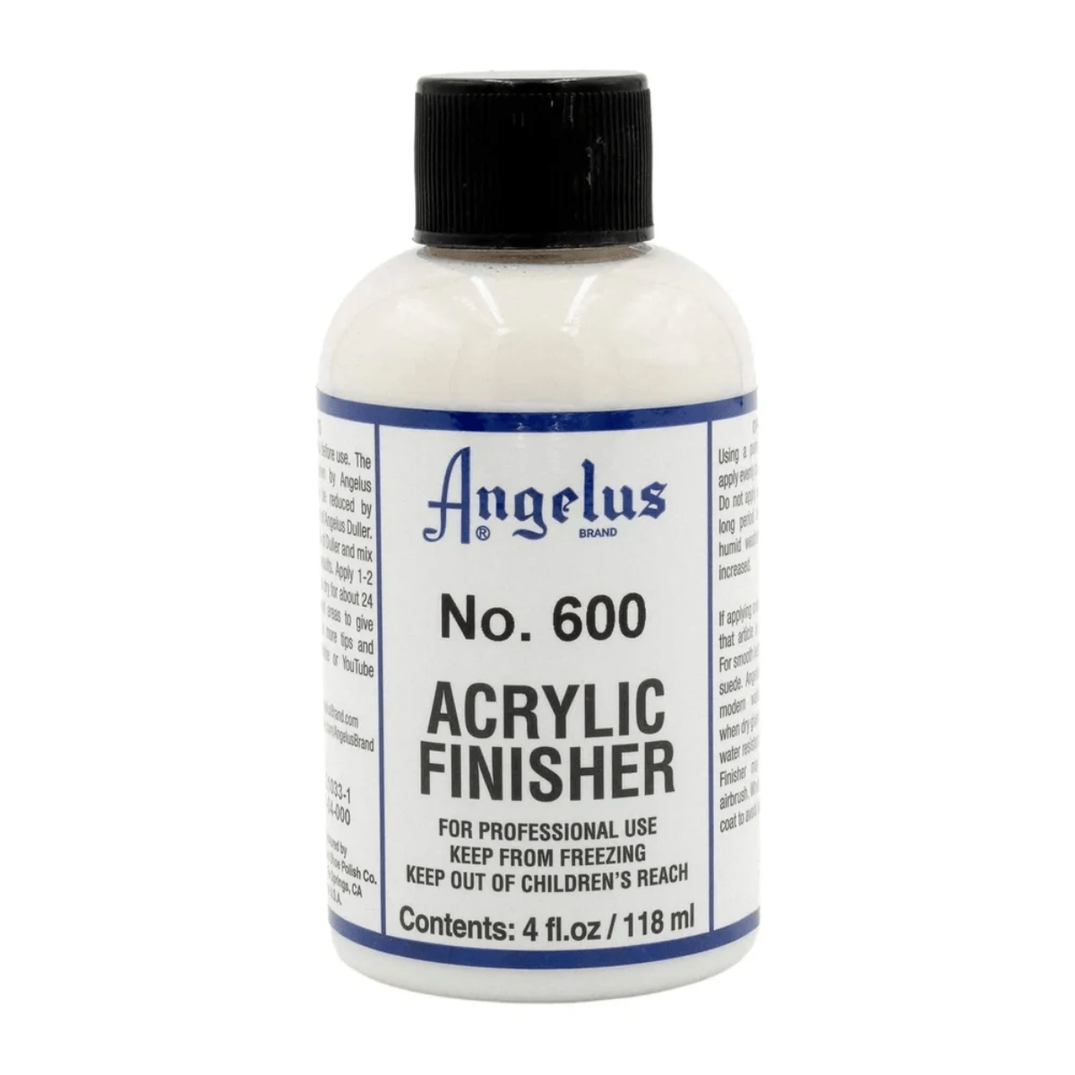 Angelus Acrylic Leather Paint No. 600 - Gloss Angelus - Acrylic Finishers - 4oz Bottles