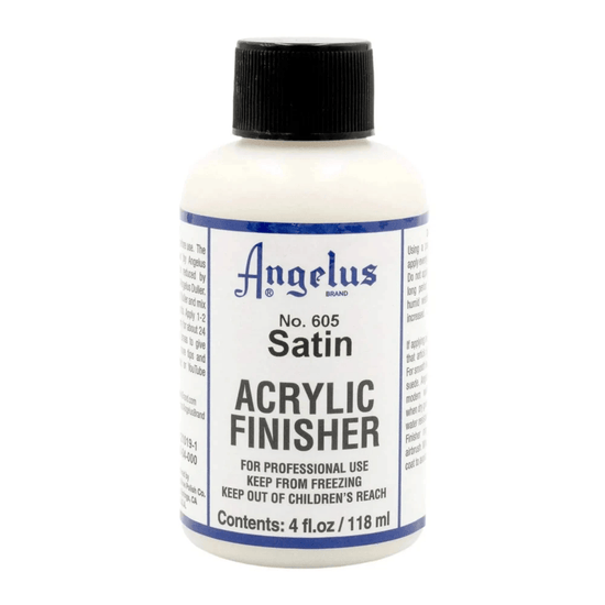 Angelus Acrylic Leather Paint No. 605 - Satin Angelus - Acrylic Finishers - 4oz Bottles