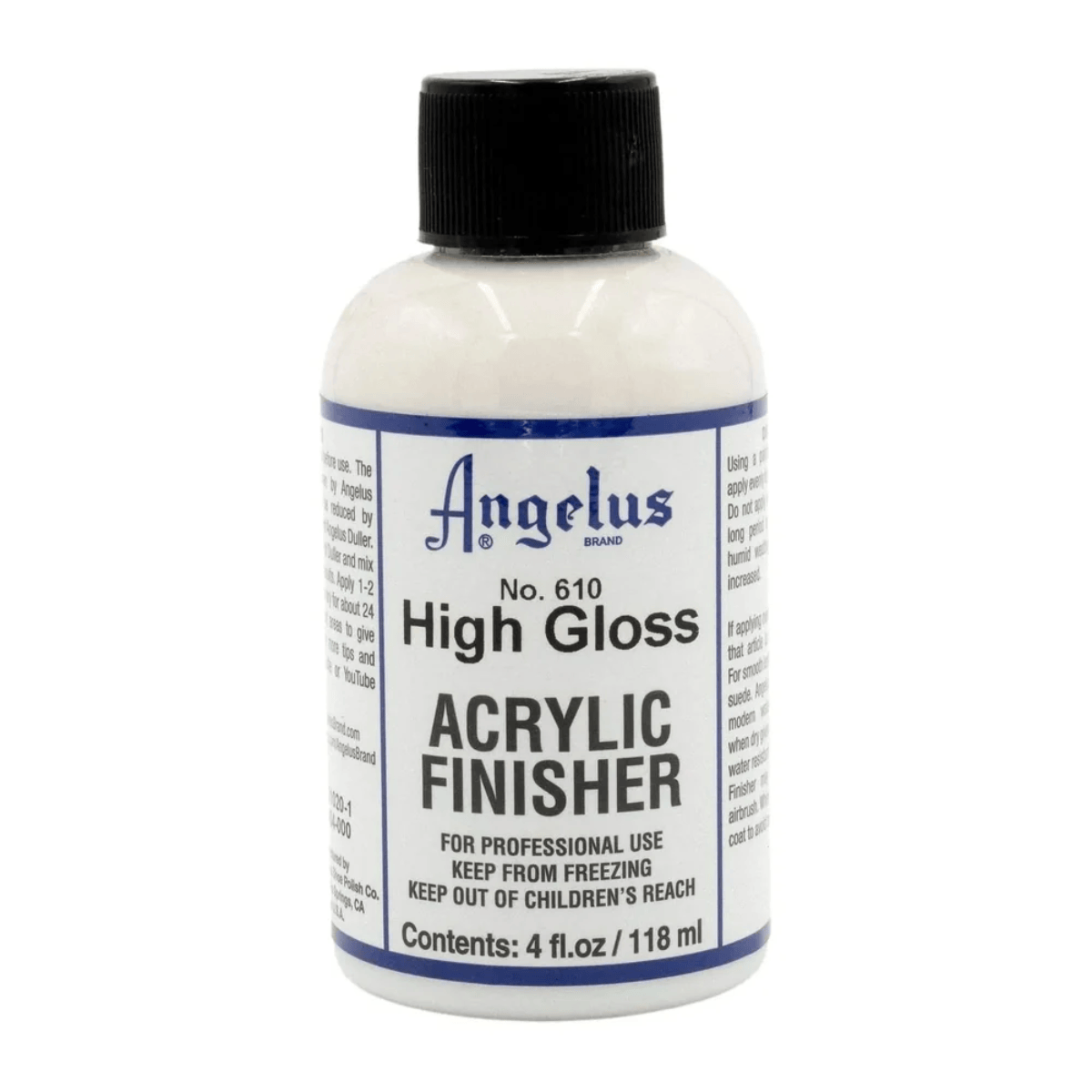 Angelus Acrylic Leather Paint No. 610 - High Gloss Angelus - Acrylic Finishers - 4oz Bottles