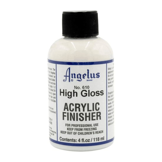 Angelus Acrylic Leather Paint No. 610 - High Gloss Angelus - Acrylic Finishers - 4oz Bottles