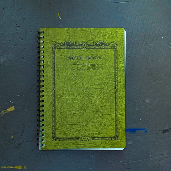 Apica Notebook - Ruled Olive Green Apica - Coil-Bound Note Books - A5