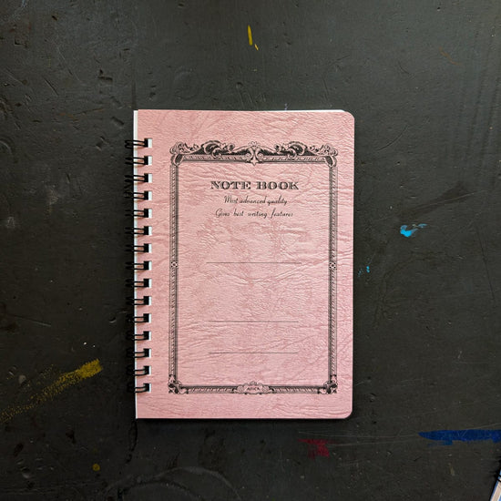 Apica Notebook - Ruled Peach Pink Apica - Coil-Bound Note Books - A6