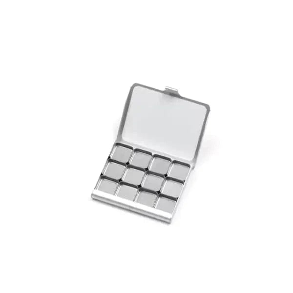 Art Toolkit Palette - Metal Silver Art Toolkit - Demi Palettes - 12 Mini Pans
