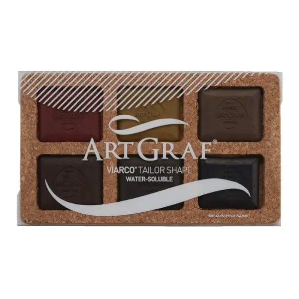 ArtGraf Water-Soluble Graphite ArtGraf - Viarco Tailor Shapes - Earth Tone Set of 6 - Item #500505