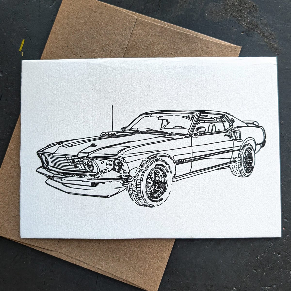 Beam Paints Greeting Cards Mustang Beam Paints - Paintable Greeting Cards