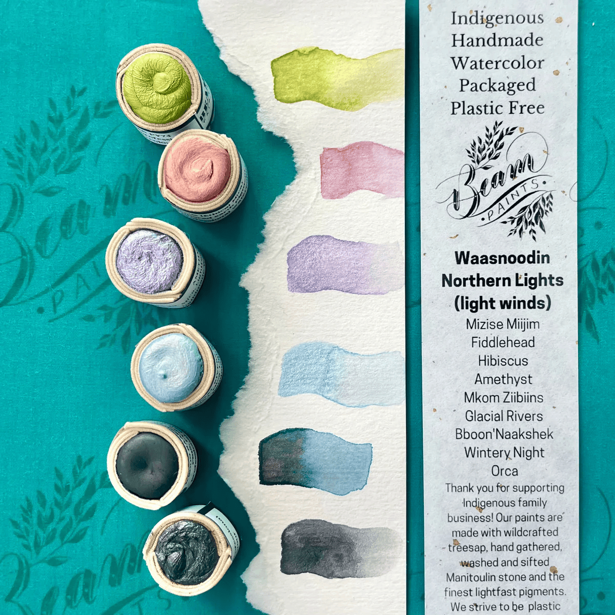 Beam Paints Watercolour Set Beam - Handmade Watercolours - Northern Lights Paintstone Bundle - Set of 6 Colours