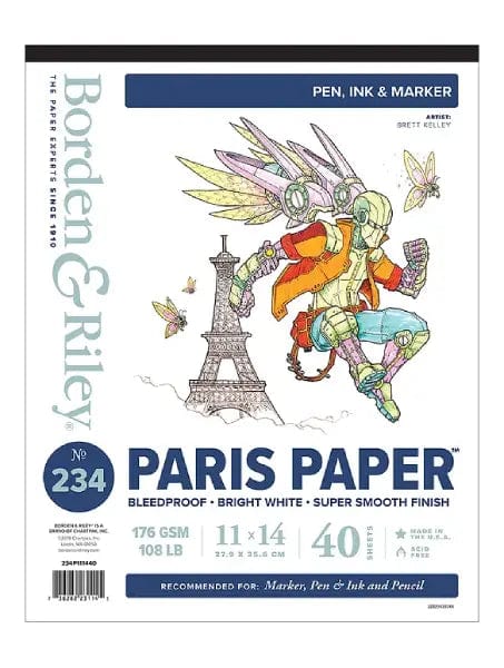 Borden & Riley Marker Pad Borden & Riley - #234 Paris Paper for Pens - 9x12" Marker Pad - Item #234P091240
