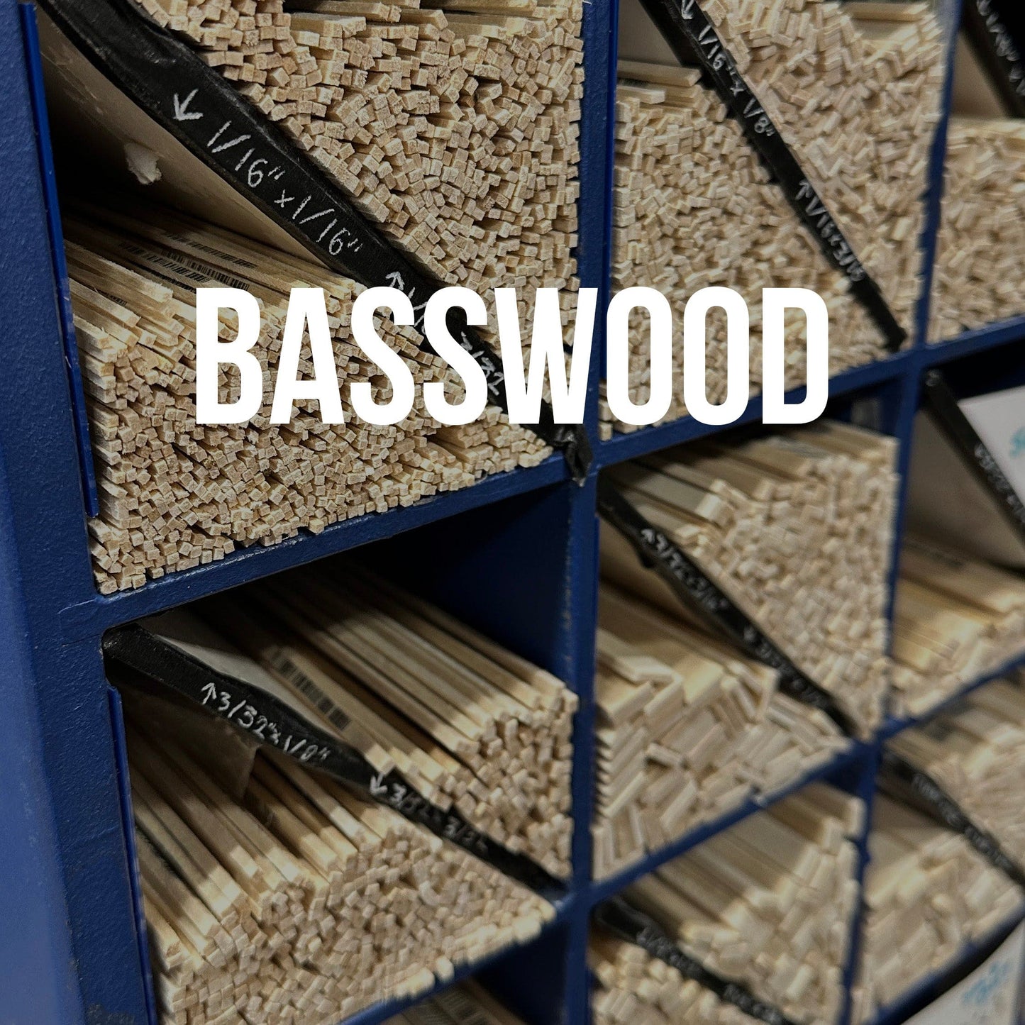 Bud Nosen Basswood Basswood - 1/16" x 1/8" x 24"