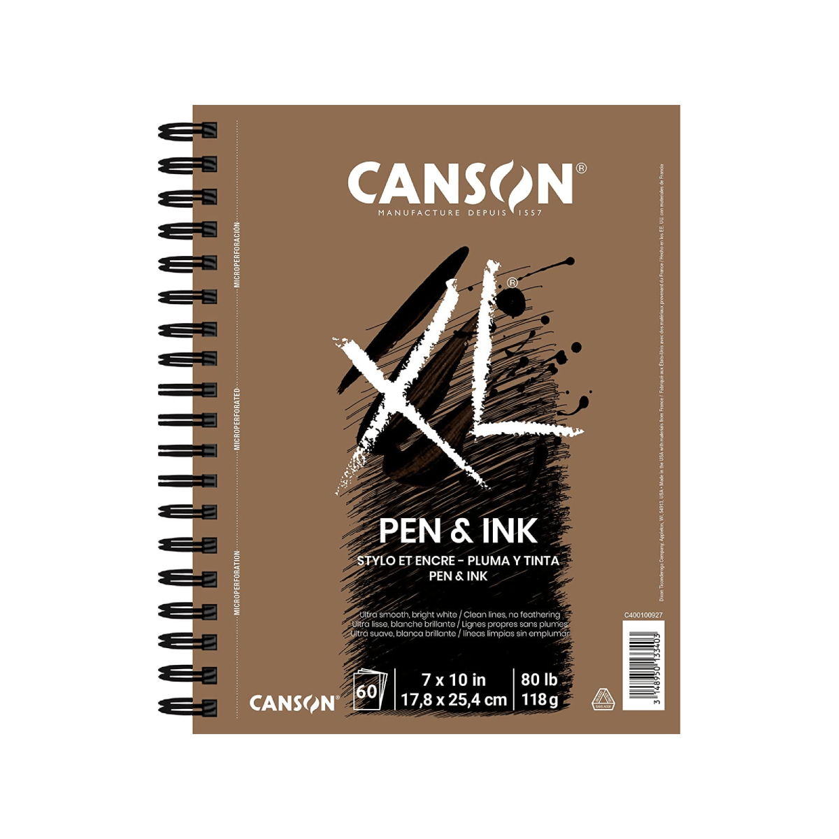 Canson Drawing Pad - Coil Bound Canson - XL - Pen & Ink Paper - 7x10" Pad