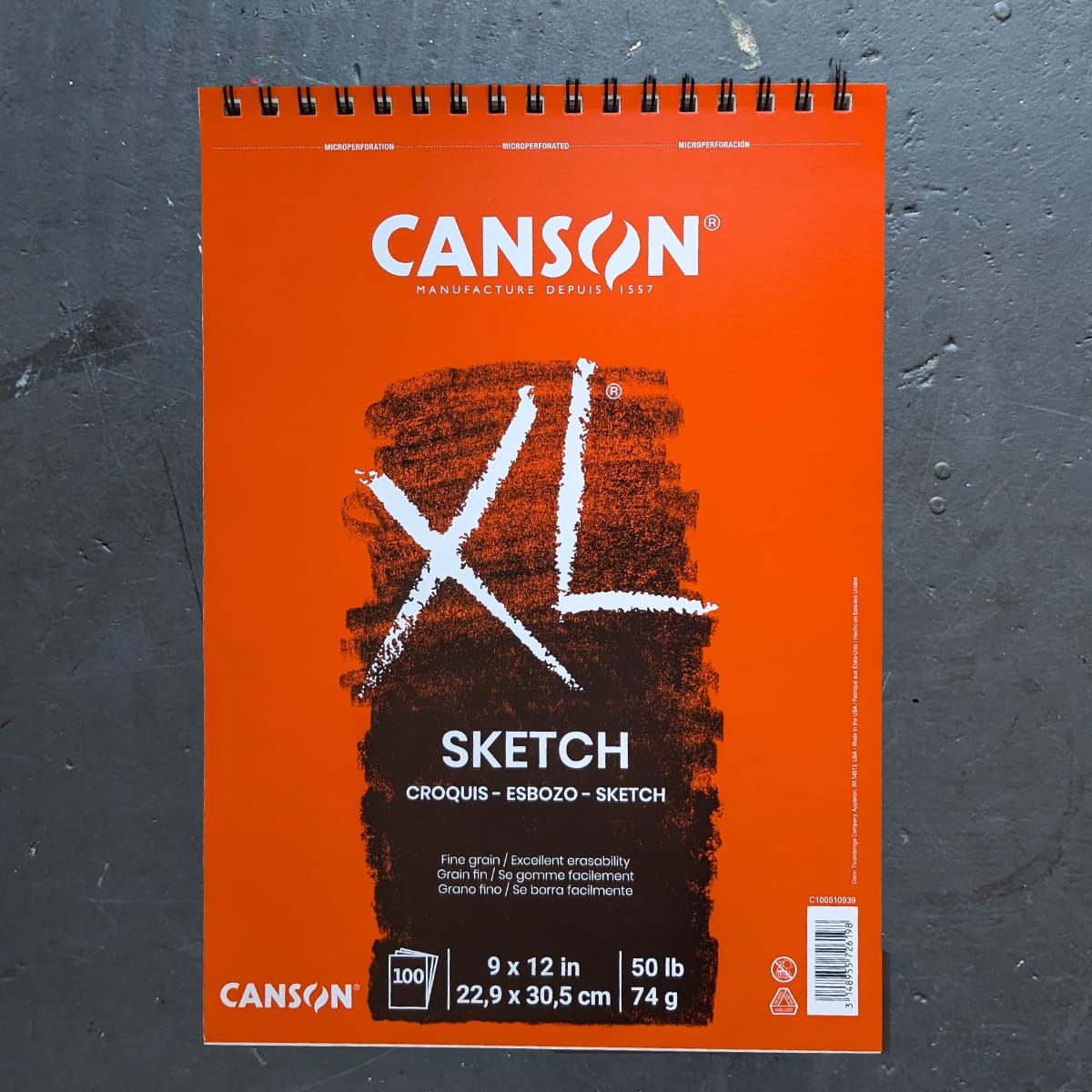Canson Drawing Pad - Coil Bound Canson - XL - Sketch Paper - 9x12" Top Coil Pad