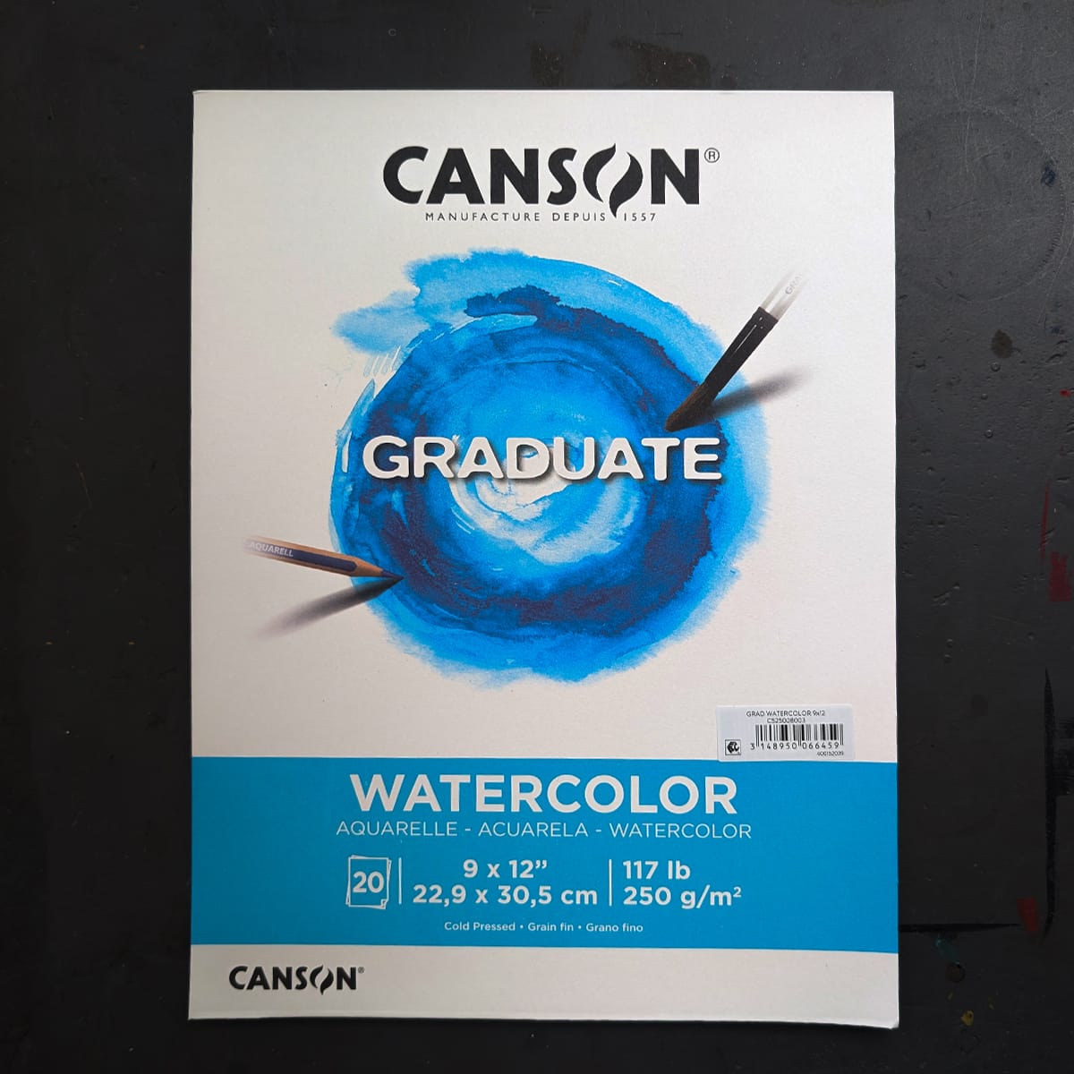 Canson Mixed Media Pad - Glue Bound Canson - Graduate - Watercolour Paper - 9x12" Pad
