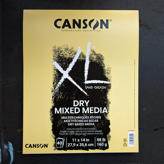 Canson Mixed Media Pad - Gluebound Canson - XL - Dry Mix Media - Sand Grain Paper - 11x14" Pads