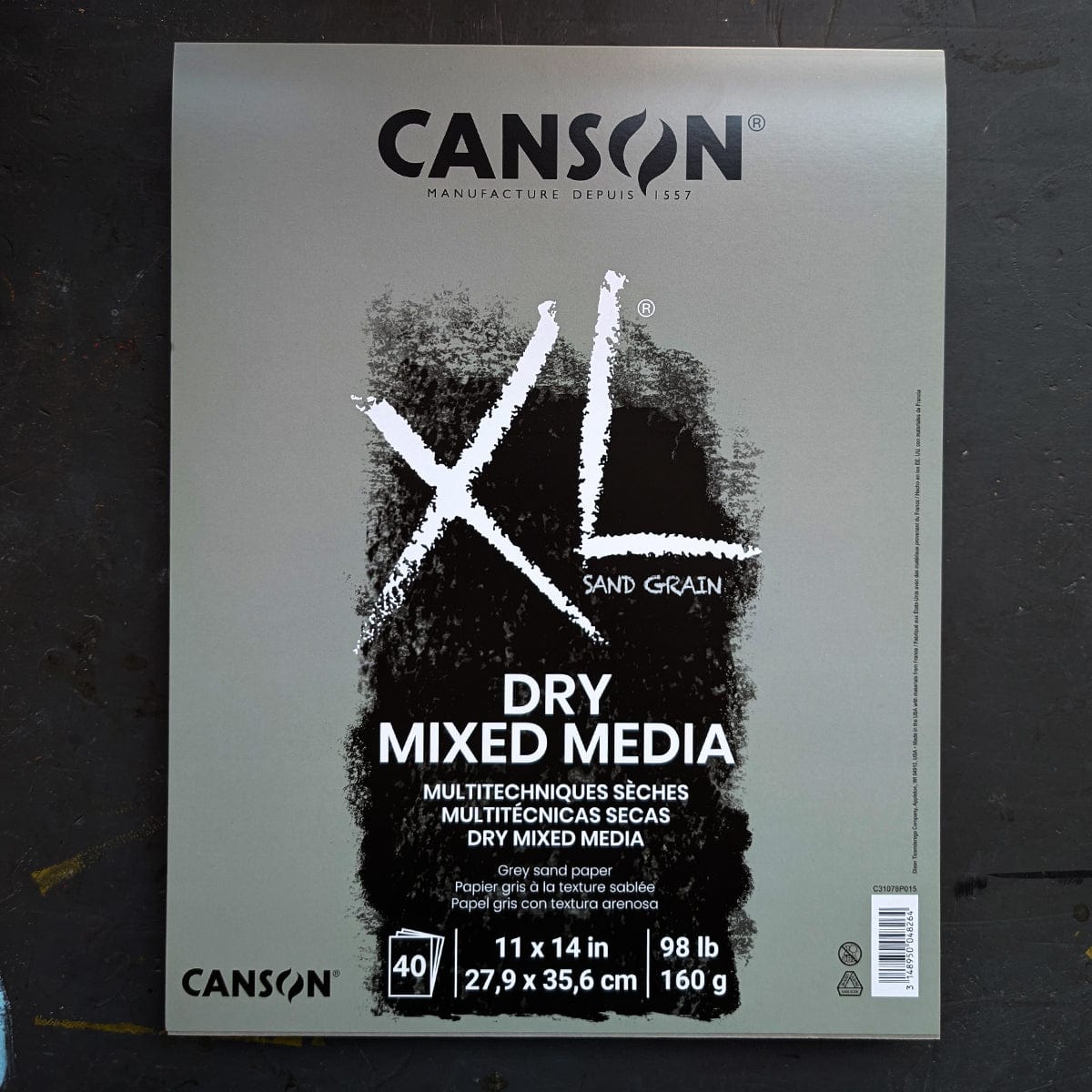 Canson Mixed Media Pad - Gluebound Canson - XL - Dry Mix Media - Sand Grain Paper - 11x14" Pads