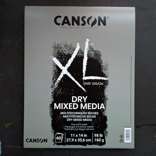 Canson Mixed Media Pad - Gluebound Canson - XL - Dry Mix Media - Sand Grain Paper - 11x14" Pads