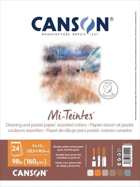 Canson Pastel Paper Pad Canson - Mi-Teintes - Pastel Paper Pad - Assorted Colours - 9x12"